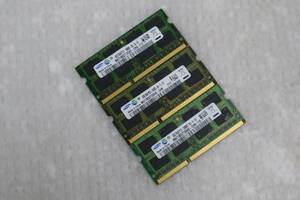 E1256 & SAMSUNG サムスン ノート用メモリ 4GB×3枚(計12GB) PC3-10600S DDR3 SO-DIMM M471B5273DH0-CH9