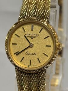 【135-35】1円〜【稼働品】LONGINES ロンジン 961 6632 クォーツ 純正ベルト ゴールド レディース 同梱不可