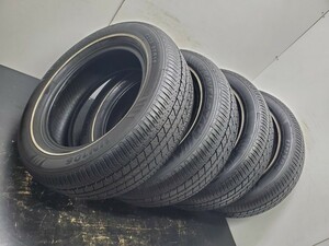 225/60R16 ラジアル 夏タイヤ サマータイヤ ホワイトリボン ホワイトレター 4本 トラベルスター UN106 カスタムサイズ 送料無料 T1041 