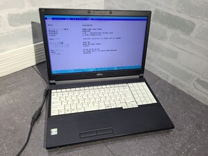 【現状品】管1H72 FUJITSU LIFEBOOK A577/SX FMVA26015P CPU core i5-7300U Bios起動OK　HDD無し、メモリー4GB、バッテリー有り