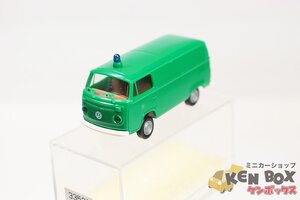 S=1/87 BREKINA ブレキナ フォルクスワーゲン ポリスカー (緑/白タンポ/青サイレン) プラスチック製 現状渡し