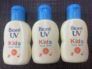 花王 ビオレ UV キッズ ピュアミルク 多分 未使用 おまとめ 3本 現品限り ☆ 送料520円から 即決 早い者勝ち