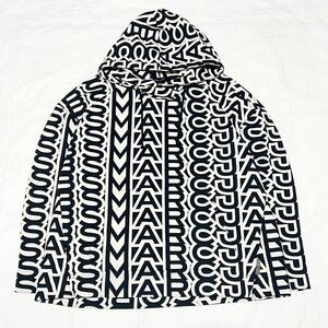 【希少】MARC JACOBS マークジェイコブス 美品 MONOGRAM OVERSIZE HOODIE モノグラム オーバーサイズ フーディー 総柄 M 大人気