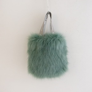 //【2023AW】クラウディ CLOUDY *Logo handle Eco fur Tote Bag(small)*トートバッグ手提げ肩掛け異素材(ba11-2402-15)【51B42】