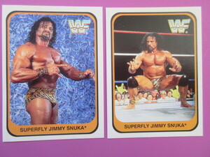 ジミー・スヌーカ2種セット　プロレスカードMerlin WWF SUPERFLY JIMMY SNUKA/WWE/WCW/商品説明欄全部必読！入札条件＆取引条件厳守！