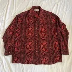 WACKO MARIA HAWAIIAN SHIRT PYTHON RED