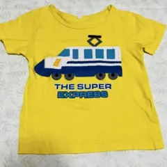 【1点限り】キッズ 子ども 半袖 Tシャツ ブロック プリント 夏 イエロー