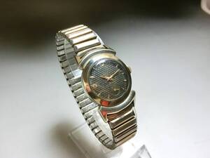 ★アンティーク Lord Elgin ロードエルジン★通称ブラックナイト Cal.680★14金 金張りケース 1950年代製★機械式手巻き 動作品★