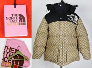 GUCCI x THE NORTH FACE グッチ ノースフェイス GG柄 ダウン コート ジャケット XXS b7186