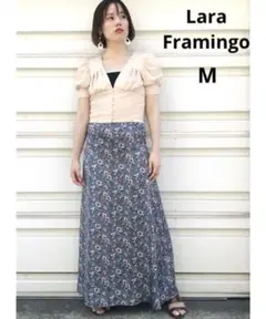 【Lara Framingo】M 総柄 ヴィンテージフラワースカート ロング
