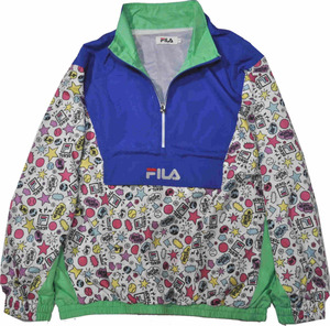 FILA フィラ 軽量アノラックジャケット　総裏メッシュ ウインドブレーカー　Sサイズ　12Rブルー　FM5195