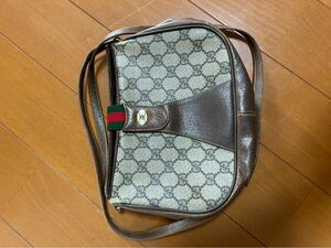 確実正規品　グッチ　GUCCI ショルダーバッグ　 レザー　 ポシェット　 クロスボディ　 キャンバス　ハンドバッグ