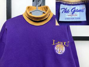 90s ルイジアナ州立大学 LSU タイガース タートルネック スウェット The Game製 / 90年代 Louisiana State University スエット トレーナー