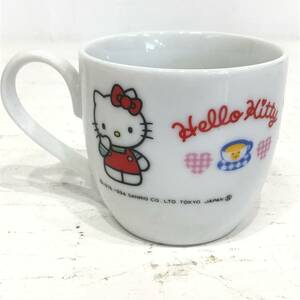 21K533 1 ハローキティ Hellow Kittty マグカップ 1994年物 サンリオ 食器 コップ レトロ 中古