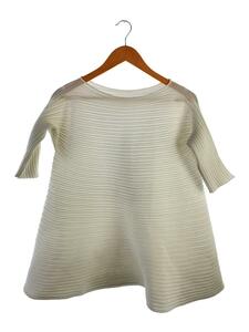 PLEATS PLEASE ISSEY MIYAKE◆BOUNCE KNIT/-/ポリエステル/WHT/PP41KK852