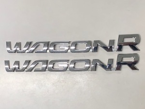 ★★送料無料★★スズキ純正エンブレム ワゴンR WAGONR 2個セット シルバー 中古品