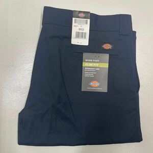 W38 NAVY 新品 873 ディッキーズ DICKIES スリムストレート ローライズ 873 USA MODEL ワークパンツ 1