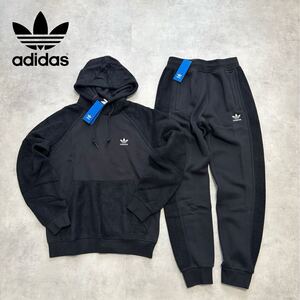 新品 アディダス オリジナルス【XL】セットアップ 定価2万 adidas originals スウェット フリース 上下 パーカー パンツ ジャージ 5791 黒