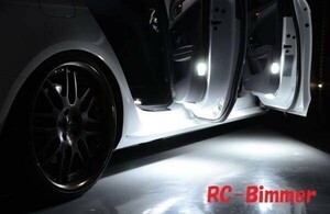 ●VW トゥアレグ/カイエン用抵抗付 汎用LEDドアランプセット(後)リアドア用/フットランプ/キャンセラー付き/フォルクスワーゲン/最安値挑戦