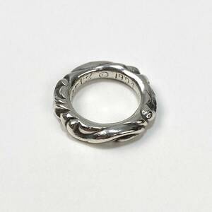 Chrome Hearts / クロムハーツ SCRL BAND スクロールバンドリング 8号 SSM4464 シルバー925 SCROLL BAND RING 指輪 ピンキーリング