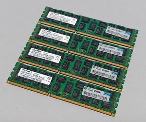 1333MHz 8GB 4枚組 合計 32GB MacPro用メモリー 2009 2010 2012モデル用 240pin DDR3 10600R RDIMM ECC 動作確認済 #1108A