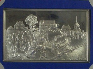 The Bicentennial Council of the 13 Original States Silver Ingot "Encounter at Lexington" (Franklin Mint) (FM10J)