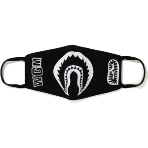 A BATHING APE Bi Color Shark Mask Black White ア ベイシング エイプ シャーク マスク ブラック ホワイト BAPE