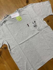 ★ ED HARDY エド　ハーディー　半袖プリントTシャツ　グレー　M 新品　2726 ダガー