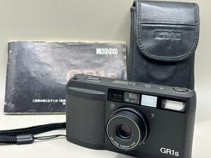 【動作確認済み】 RICOH リコー　GR1s　ブラック　コンパクトフィルムカメラ　28mm　F/2.8　ストラップ付き