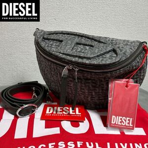 新品 未使用 タグ付き ★定価68,200円 DIESEL ディーゼル 1DR オーバルD ロゴ モノグラム デニム ボディバッグ ショルダーバッグ 32