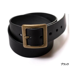 BIG JOHN ビッグジョン HIMEJI LEATHER ORIGINAL BELT (5mm厚)姫路レザーオリジナルベルト サイズ3 L 黒