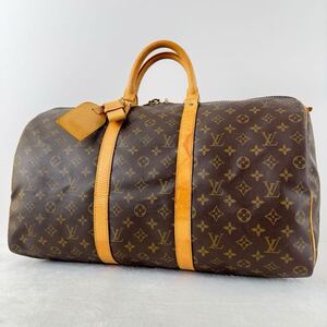 1円〜★LOUIS VUITTON ルイヴィトン キーポル バンドリエール 50 ボストンバッグ M41416 モノグラム ユニセックス レザー ブラウン