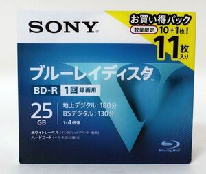 ☆ 【未開封】 SONY ブルーレイディスク BD-R 25GB 1回録画用 11枚パック 10BNR1VLPS4 ☆AHB08434