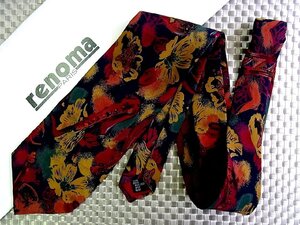 ★RB3421★【花 植物 柄】レノマ【美品】ネクタイ