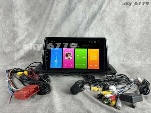 9インチ アクセラ BM BY系 専用 パネル iPhone CarPlay 画質 アンドロイド ナビ ディスプレイオーディオ 2GB/32GB バックカメラ付 新品