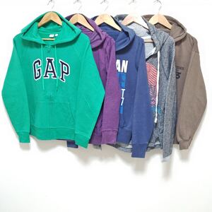 お得!!【まとめ売り】スウェット パーカー 5着 セット GAP ギャップ アメリカンイーグル アメカジ ロゴ フーディ サイズM/SWP-222j