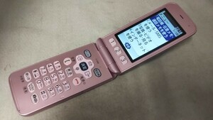 D4955 docomo SIMフリー らくらくホン F-01M FUJITSU 4Gガラホ 簡易確認＆簡易清掃＆初期化OK 判定○ WebにてSIMロック解除手続受付済み