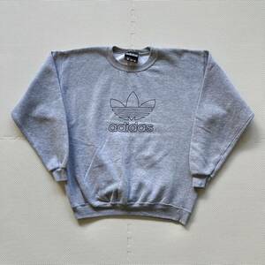 90s Adidas アディダス ビッグトレフォイル スウェット トレーナー ユース レディース XL