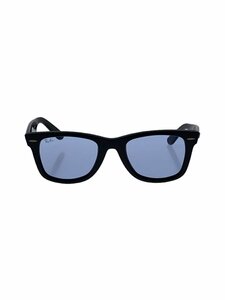 Ray-Ban◆サングラス/ウェリントン/プラスチック/BLK/BLU/メンズ/RB2140-F