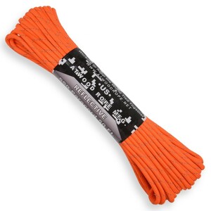 ATWOOD ROPE 反射材 550パラコード タイプ3 ネオンオレンジ [ 15m ] アトウッドロープ ARM 商用