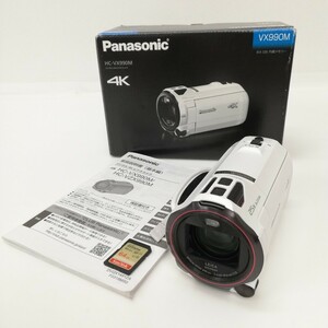 101 Panasonic パナソニック デジタル 4K ビデオカメラ HC-VX990M 25x iA ZOOM 64GB SDカード 取説書 元箱有 充電器欠品 動作未確認 現状品