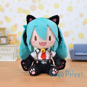 ZZ【初音ミク にゃんこ】Project DIVA Arcade Future Tone メガジャンボぬいぐるみ 全1種 タグ付き 新品/ネコ BIGぬいぐるみ 座高約32cm PW