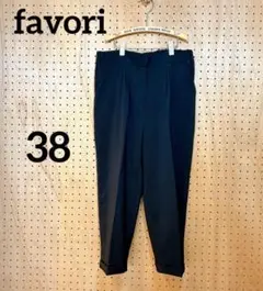 【ファヴォリ】レディース 半端丈パンツ 黒 size 38 夏