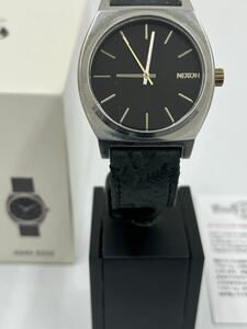 NIXON TIME TELLER BLACK/BRASS タイムテラー ブラックブラス　レザー　新品　未使用