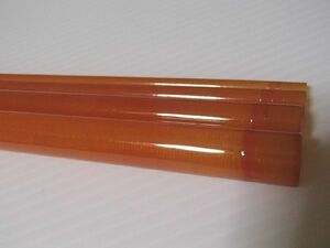 輸入 Glass フライ ブランク 7ft #3 クリアオレンジ 4本継 グラス ロッド グラスロッド