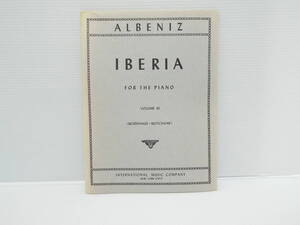 【送料無料】★楽譜★アルベニス　ALBENIZ★イベリア　IBERIA　for the Piano Vol.Ⅲ★【匿名配送】★