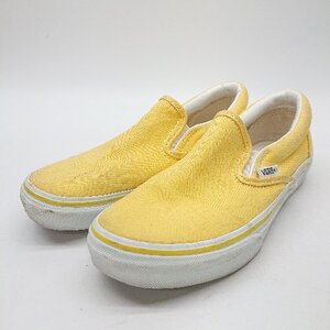 ◇ VANS ヴァンズ SLIP ON V98CLA ローカット スニーカー サイズ23 イエロー レディース E