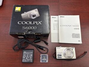 管理番号N06 動作確認OK Nikon COOLPIX S6000 ニコン クールピクス コンパクトデジタルカメラ SDカード付 現状品