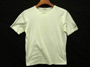 1円 HERMES エルメス コットン100% 半袖 Tシャツ トップス 表記サイズS 洋服 メンズ ホワイト系 AZ4298