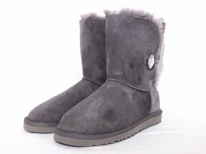 アグ UGG ムートンブーツ　ラインストーン ・24.0 グレー ok4624209045